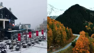 "Встретились осень и зима". Захватывающие кадры сделали в горах Алматы