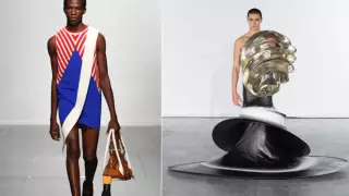 Платья и юбки в пол: мужские тренды с подиумов Недели моды