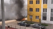 "Газель" загорелась во дворе ЖК в Астане