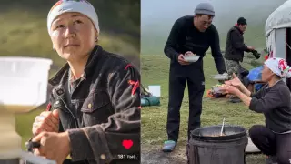 "Қарасаң көзің тоймайды". Лағман дайындап, құрт жасаған ауылдағы жеңге Қазнетті тәнті етті