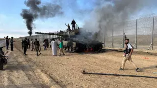 Палестинцы подбили и захватили израильский танк