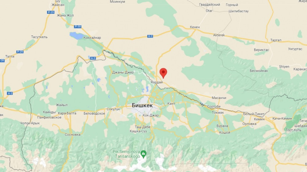Землетрясение произошло на границе Казахстана и Кыргызстана