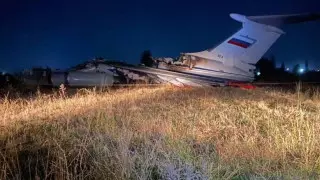 Российский самолет загорелся при взлете в Таджикистане