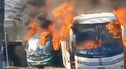 Беспорядки в Бразилии: преступники подожгли 35 автобусов и поезд