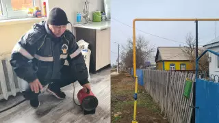 Село замерзает в Актюбинской области