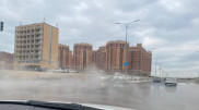 Крупный порыв теплосети попал на видео в Актау