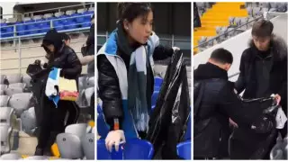 Победа на поле и на трибунах. Фанаты остались, чтобы убрать мусор на "Астана Арене"