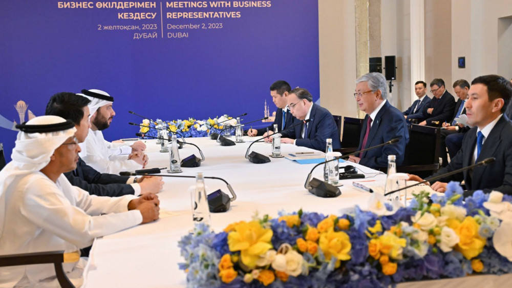 Касым-Жомарт Токаев провел переговоры с министром инвестиций ОАЭ Мухаммедом аль-Сувейди