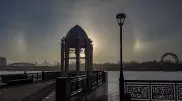 Необычное явление появилось в небе над Астаной из-за мороза