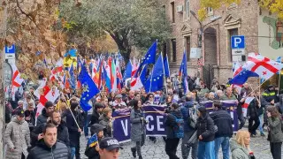 В Грузии состоялась демонстрация в поддержку вступления в Евросоюз