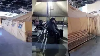 Палатка в здании вокзала Павлодара удивила казахстанцев