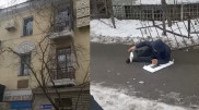 Ограждение упало с крыши на мужчину в Алматы
