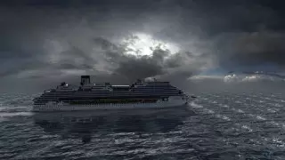 Круизный лайнер вышел из строя в море: нет электричества и выбиты стекла