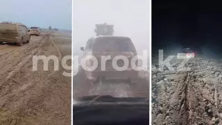 Несколько человек остались ночевать на трассе в ЗКО