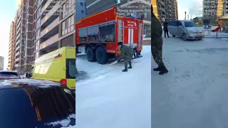 Спасатели не могли потушить пожар из-за беспорядочной парковки во дворе Астаны: видео