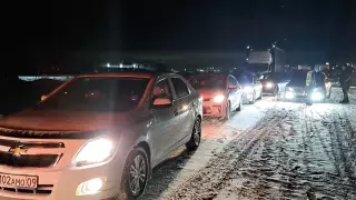 Затор из 500 автомобилей образовался возле Караганды