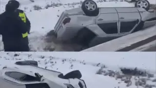 Два автомобиля опрокинулись в Алматы: полиция обратилась к водителям