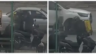 Разборки водителя и курьера в Актау попали на видео