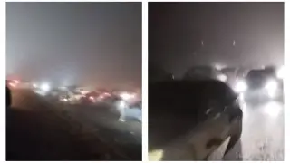 О километровых заторах на трассе Алматы - Бишкек сообщают водители в соцсетях