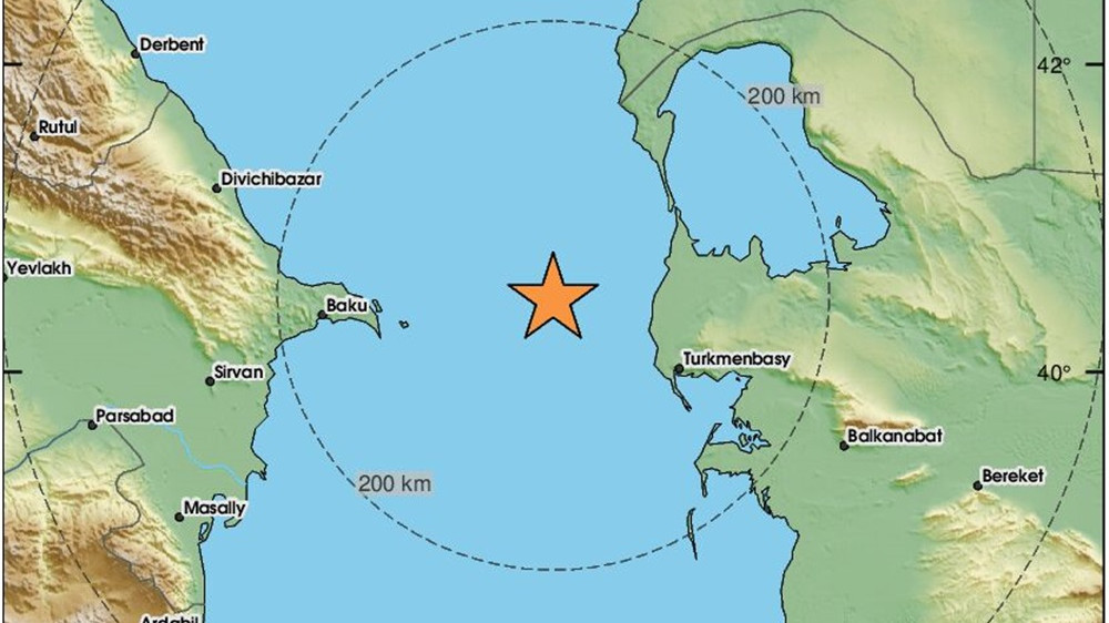 Землетрясение произошло в акватории Каспия