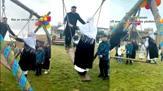 Это романтика казахского народа: необычная пара попала на видео