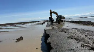 Участок республиканской трассы обрушился между ВКО и областью Абай