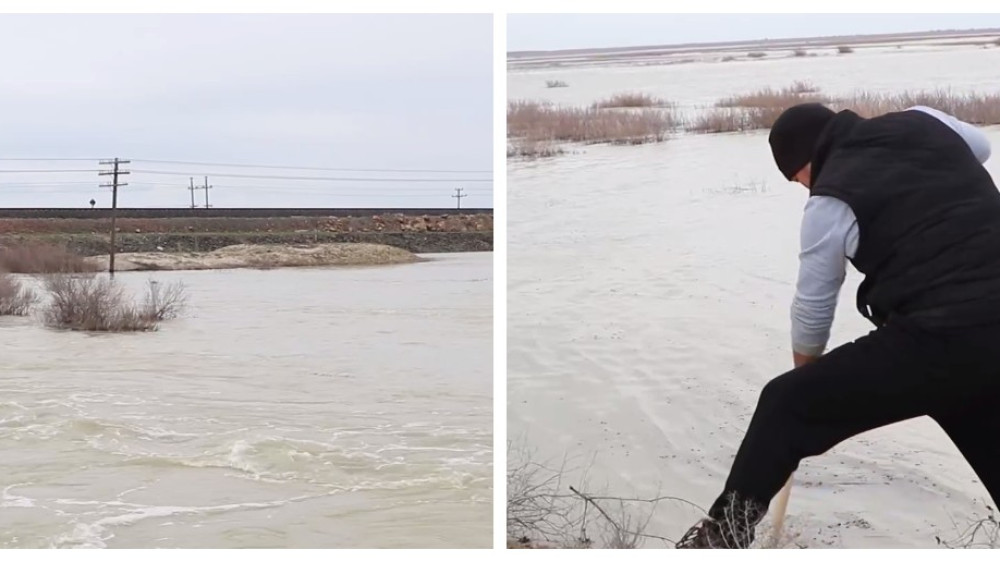Искусственные плотины начали подрывать в Атырауской области, чтобы повернуть русло реки