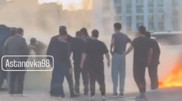 Инцидент на дороге в Астане: человек получил ожоги