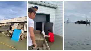 Поднявшаяся выше критического уровня река затапливает села в Иргизском районе