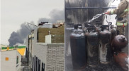 Черный дым напугал алматинцев: дом с газовыми баллонами загорелся за ВОАД