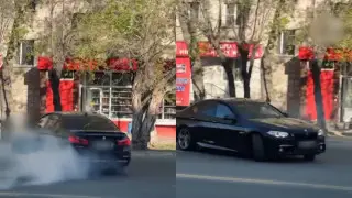 Дрифт в центре Усть-Каменогорска устроил автолюбитель. Видео