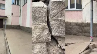 "Как здесь учатся дети?" Школу с пугающими трещинами сняли на видео под Алматы