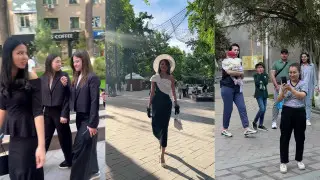 Казахская "Малена" прошлась по Арбату и восхитила горожан