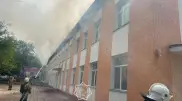 Школа горит в Шымкенте