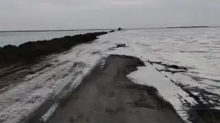 Участок дороги закрыли в Атырауской области из-за перелива