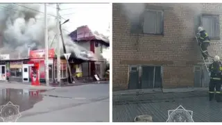 Гостиницы горели в Алматы и Семее