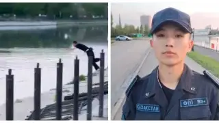 Солдат Национальной гвардии спас подростка в Астане