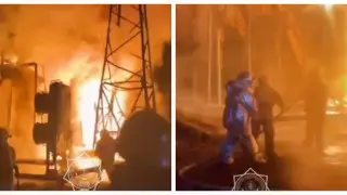 Трансформатор горел на металлургическом заводе в Таразе