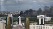 Дым в центре Астаны: загорелось кафе