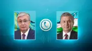 Токаев поздравил с днем рождения президента Узбекистана
