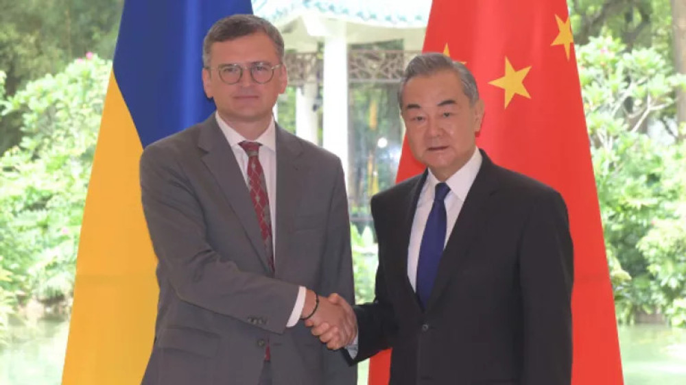 Министр иностранных дел Украины Дмитрий Кулеба и министр иностранных дел Китая Ван И во время встречи в Пекине. 24 июля 2024 года. Фото: МИД КНР