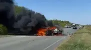 Мужчина сгорел в салоне авто после страшного ДТП в ЗКО