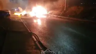 Взрывы в Астане: загорелся грузовик с газовыми баллонами