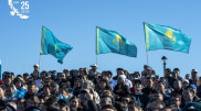 В День Республики в области Жетісу прошла церемония поднятия Государственного флага