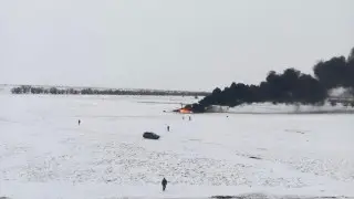 Вертолет упал в Актюбинской области