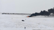 Вертолет упал в Актюбинской области