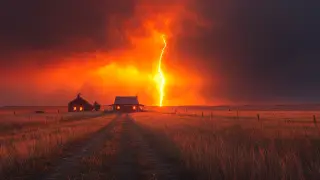 Акимат наказали за пожар, начавшийся из-за удара молнии