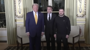 Макрон принял в Елисейском дворце Трампа и Зеленского