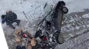 Водитель и пассажир чудом выжили после падения авто с моста в Актюбинской области