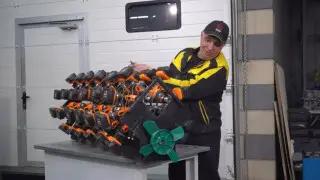50 шуруповертов вместо двигателя: автоумельцы поставили интересный эксперимент
